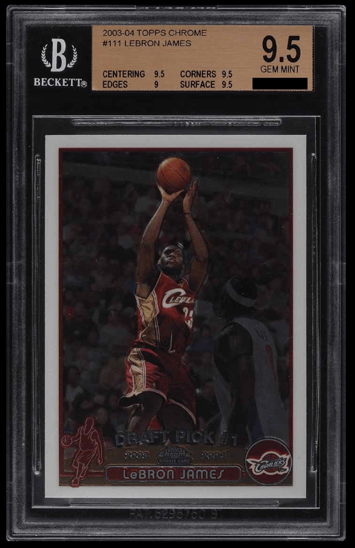 LeBron James Topps Chrome Rookie BGS 9.5